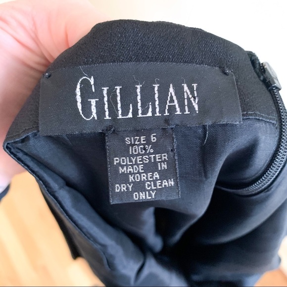 Vintage Gillian Classic Sleeveless Open Back Little Y2K Black Dress 6 - Picture 6 of 7